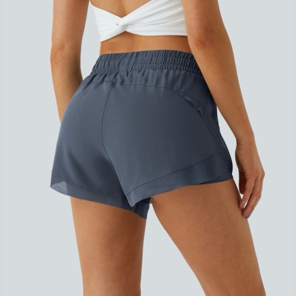 Halara Mid Rise‎ 2-in-1 Flowing Running Shorts 3" Medium - Picture 4 of 12